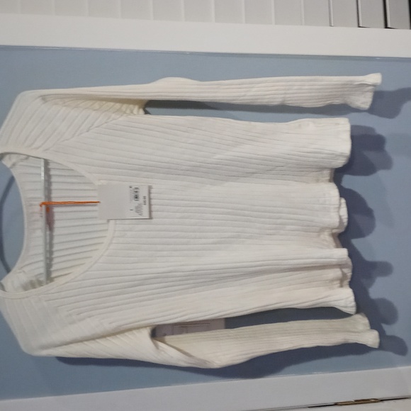 Knox Rose Tops - Ivory Large knit top pit 20